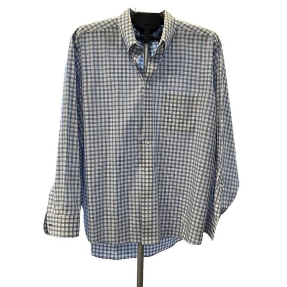 Izod Classic Long Sleeve Large Checkered Casual Stretch Button Down Shirt 2XL - Picture 1 of 9